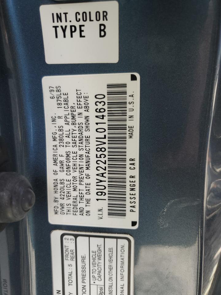 1997 Acura CL VIN 19UYA2258VL014630 Copart auction photo, front end / undercarriage damage thumbnail 12