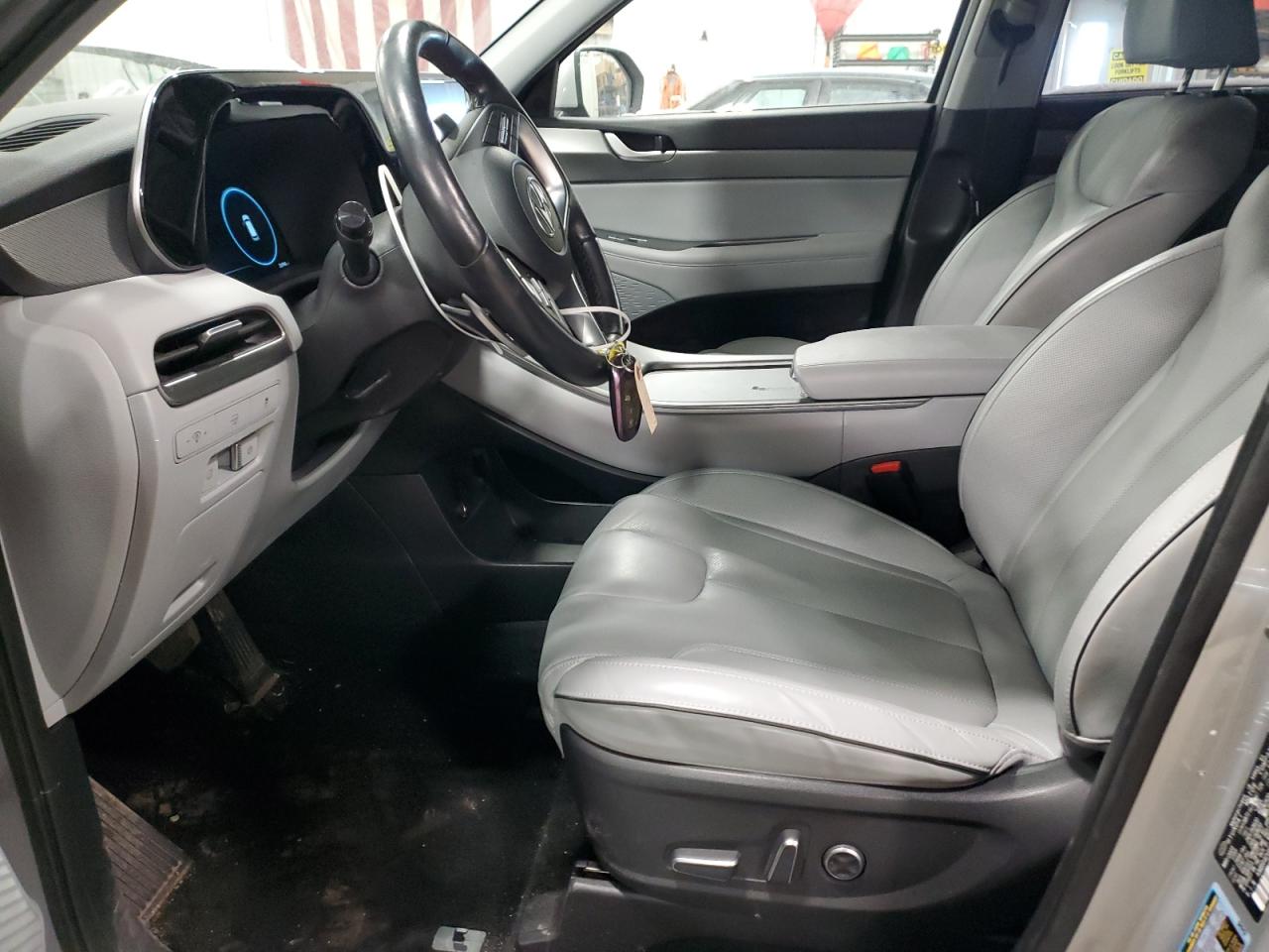 2023 Hyundai Palisade VIN KM8R4DGE3PU612048 Copart auction photo, front end / side damage thumbnail 7
