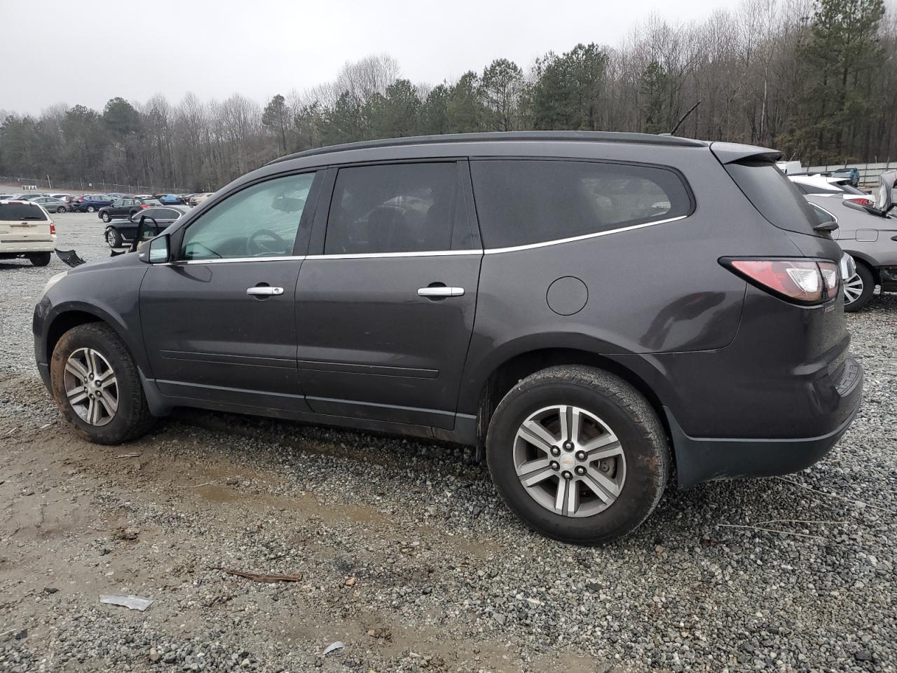 2015 Chevrolet Traverse VIN 1GNKRGKD6FJ266303 Copart auction photo, rollover damage thumbnail 2