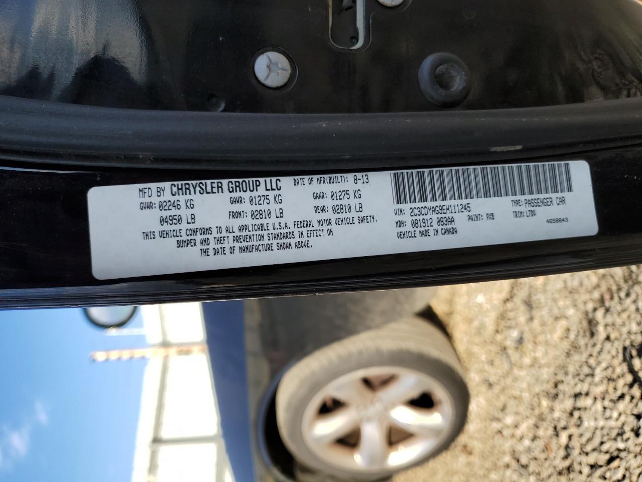 2014 Dodge Challenger VIN 2C3CDYAG9EH111245 Copart auction photo, front end / all over damage thumbnail 12