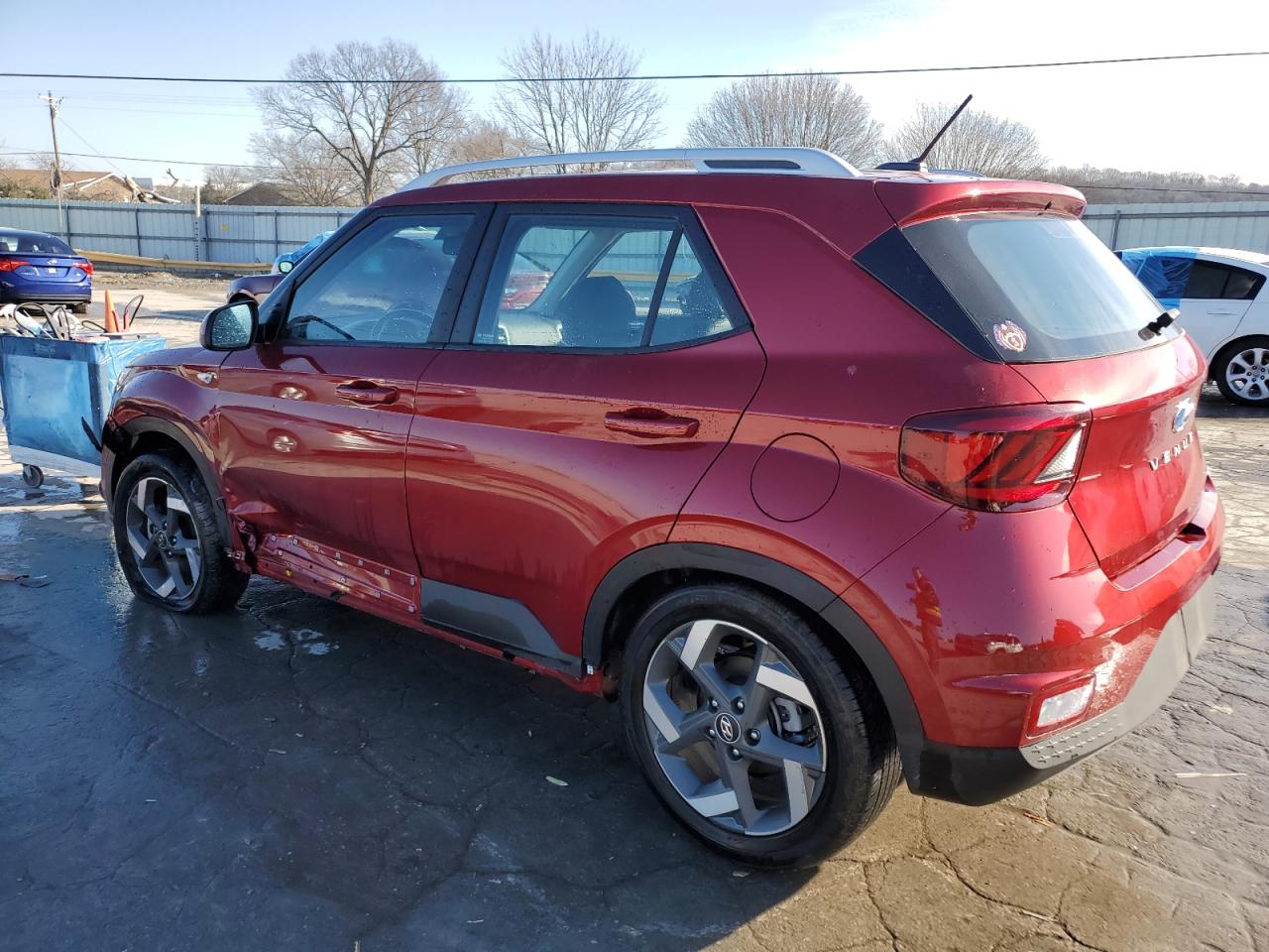 2023 Hyundai Venue VIN KMHRC8A38PU273627 Copart auction photo, side / front end damage thumbnail 2