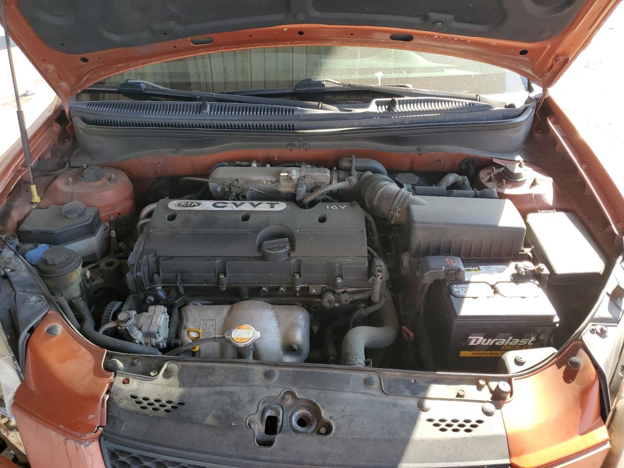 2009 KIA Rio VIN KNADE223296571762 Copart auction photo, all over damage thumbnail 11