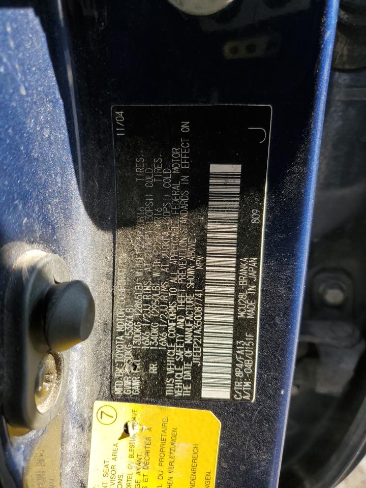2005 Toyota Highlander VIN JTEEP21A350087741 Copart auction photo, minor dent/scratches damage thumbnail 14