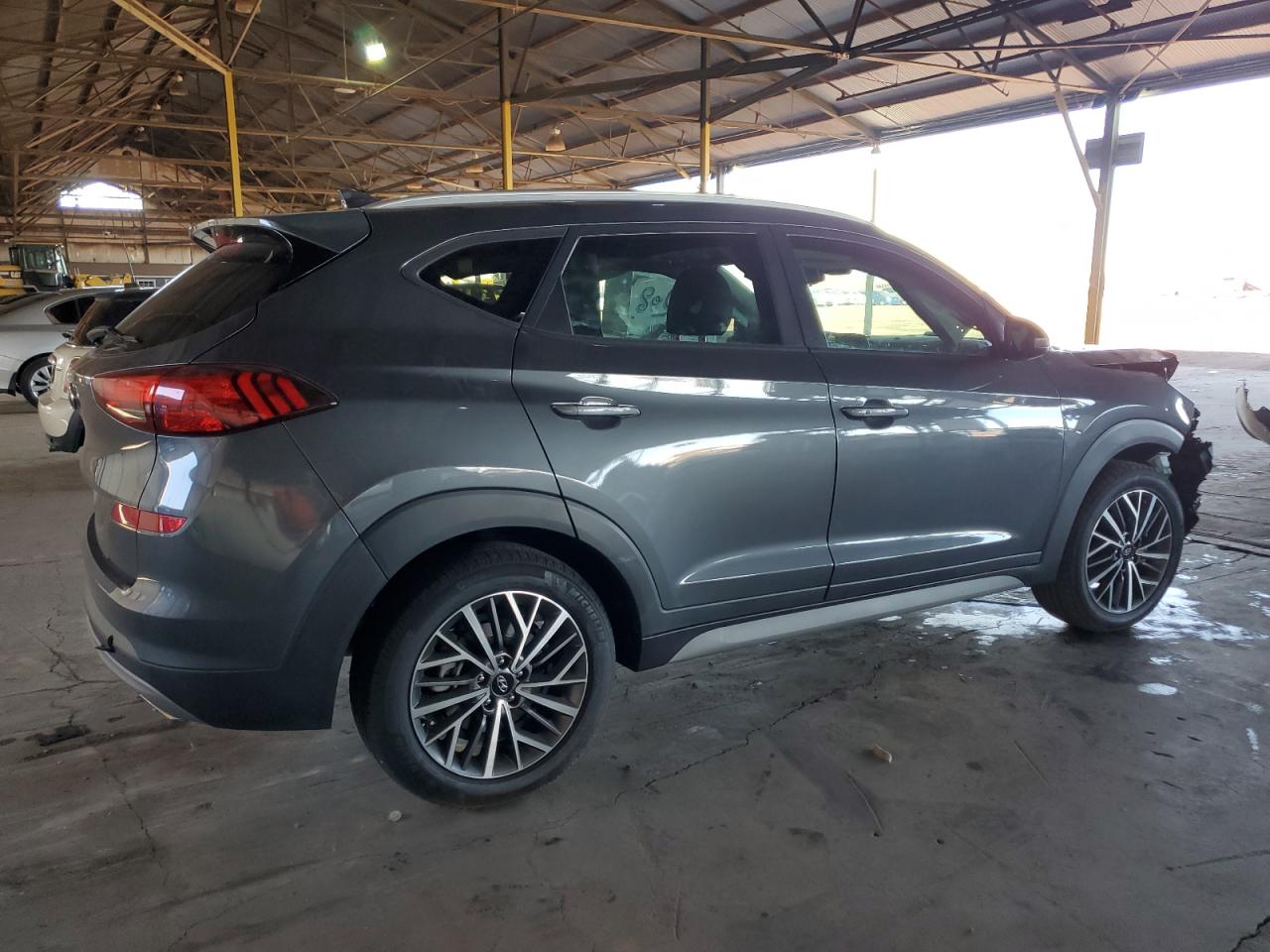 2019 Hyundai Tucson VIN KM8J33AL9KU053051 Copart auction photo, front end / side damage thumbnail 3