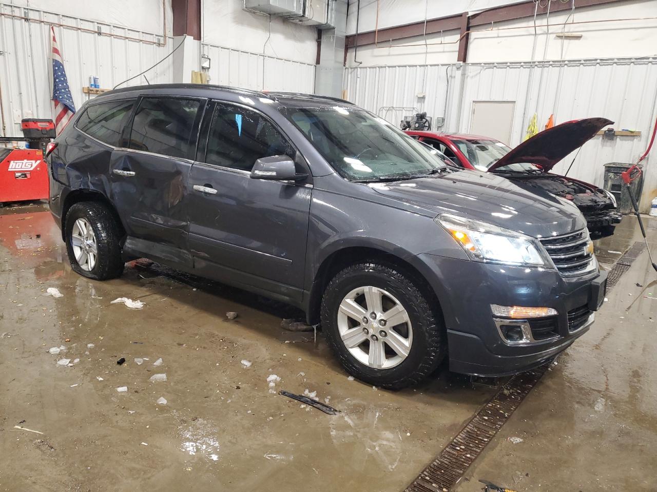 2013 Chevrolet Traverse VIN 1GNKVGKD6DJ249803 Copart auction photo, side / rear end damage thumbnail 4