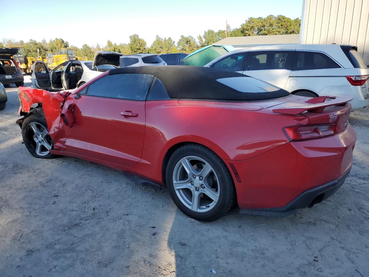 2018 Chevrolet Camaro VIN 1G1FB3DX0J0135003 Copart auction photo, front end / side damage thumbnail 2