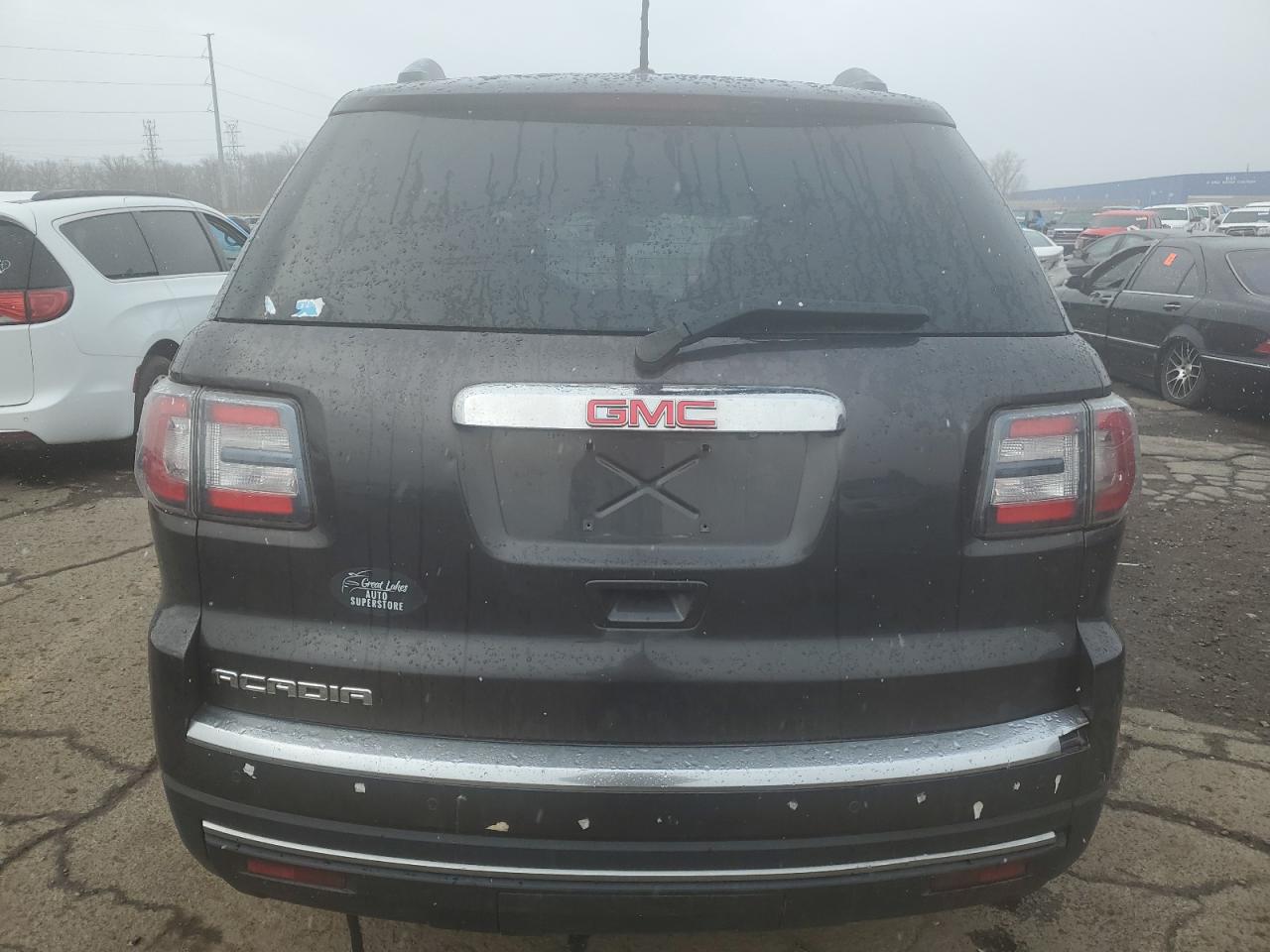 2016 GMC Acadia VIN 1GKKRNED6GJ297582 Copart auction photo, front end / side damage thumbnail 6