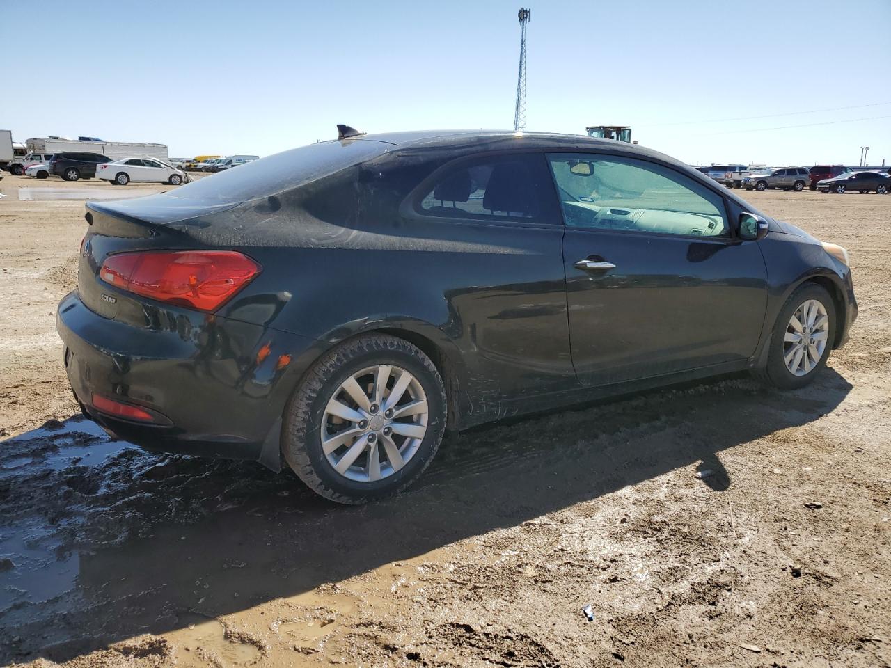 2015 KIA Forte VIN KNAFX6A89F5298067 Copart auction photo, side / front end damage thumbnail 3