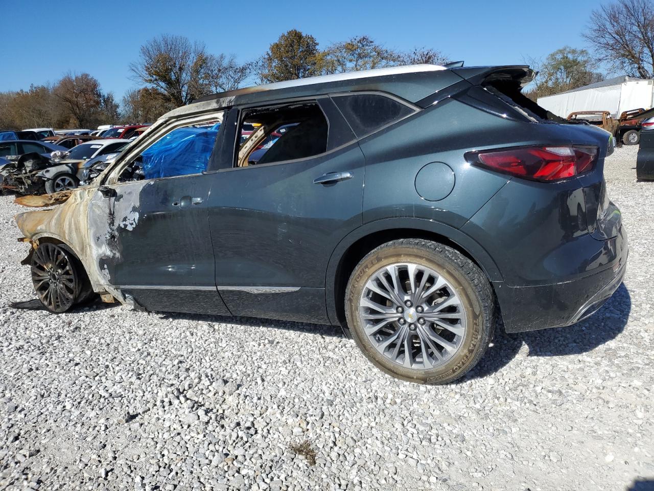 2019 Chevrolet Blazer VIN 3GNKBFRSXKS622358 Copart auction photo, burn damage thumbnail 2