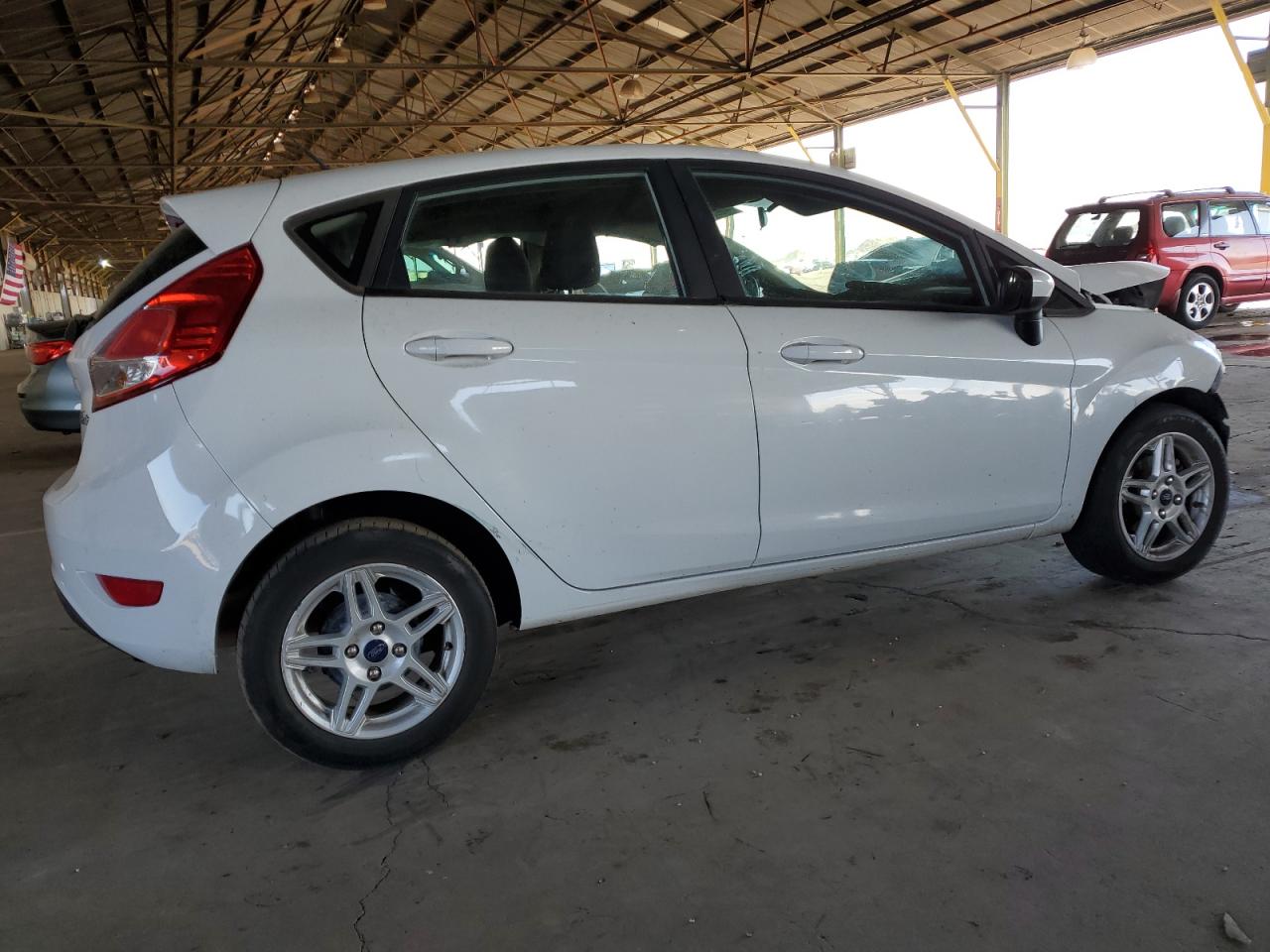 2018 Ford Fiesta VIN 3FADP4EJXJM133116 Copart auction photo, front end / side damage thumbnail 3