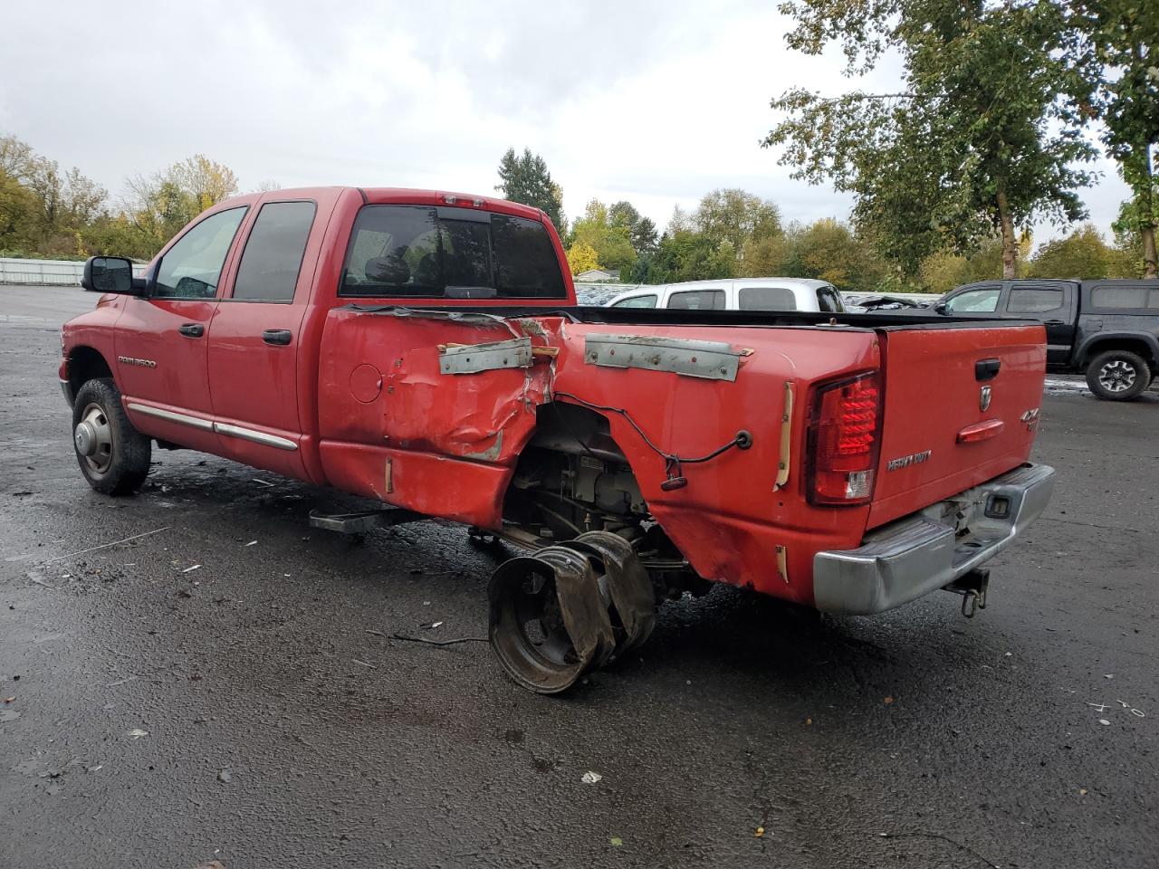 2005 Dodge RAM VIN 3D7MS48C45G812461 Copart auction photo, rear end / side damage thumbnail 2