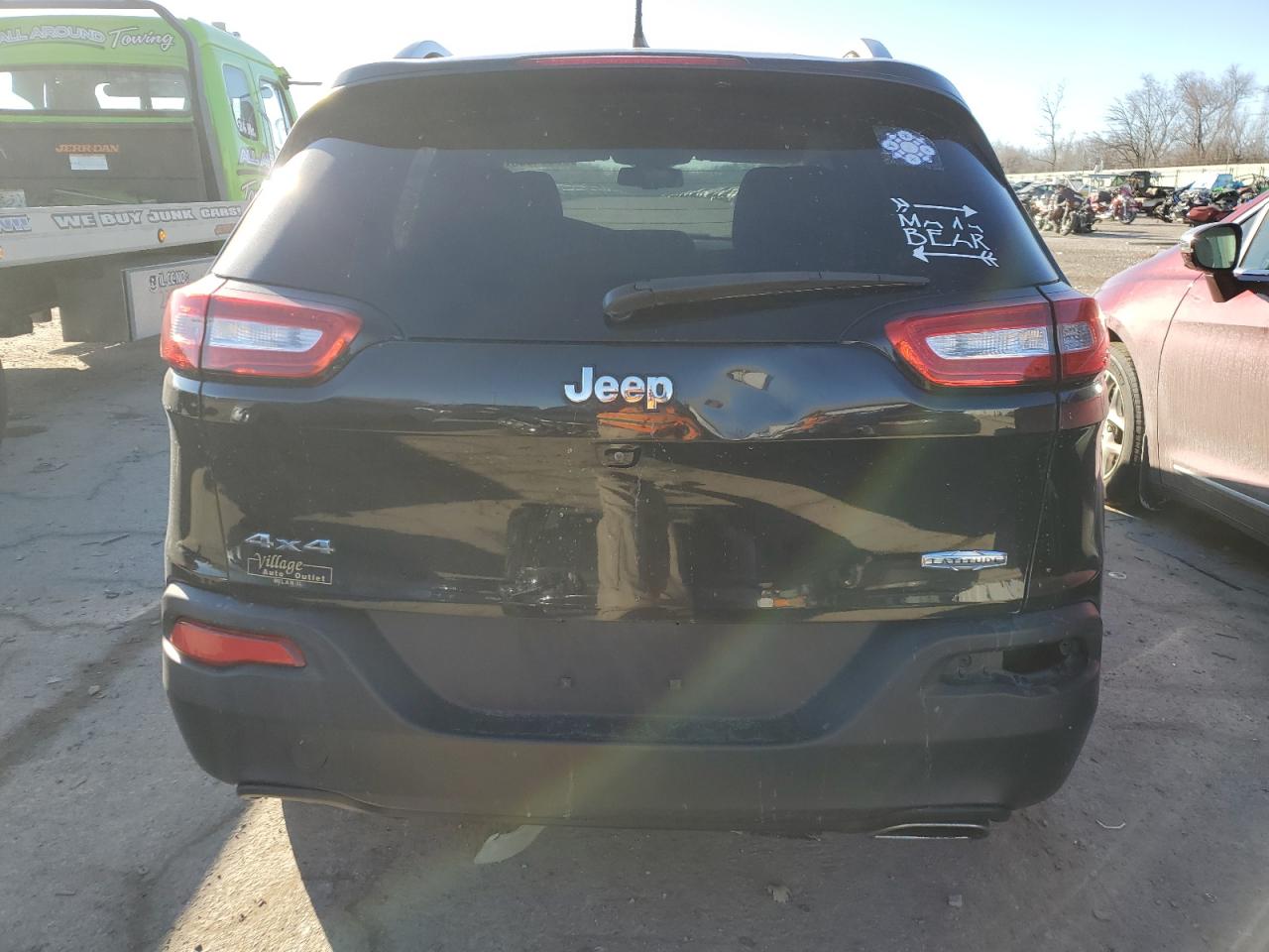 2015 Jeep Grand Cherokee VIN 1C4PJMCSXFW710027 Copart auction photo, side / rear end damage thumbnail 6