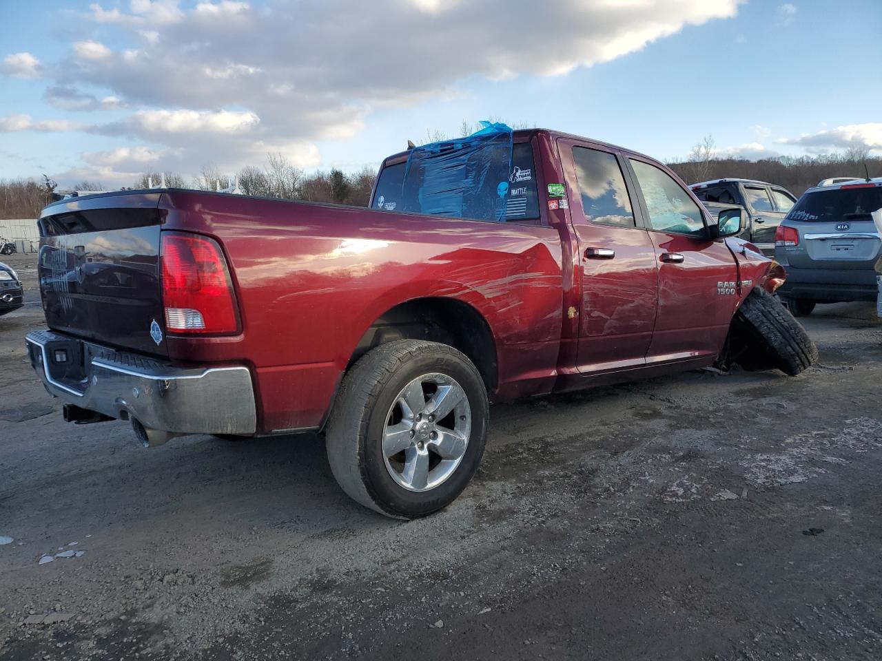 2016 RAM 1500 VIN 1C6RR7GTXGS399947 Copart auction photo, front end / side damage thumbnail 3