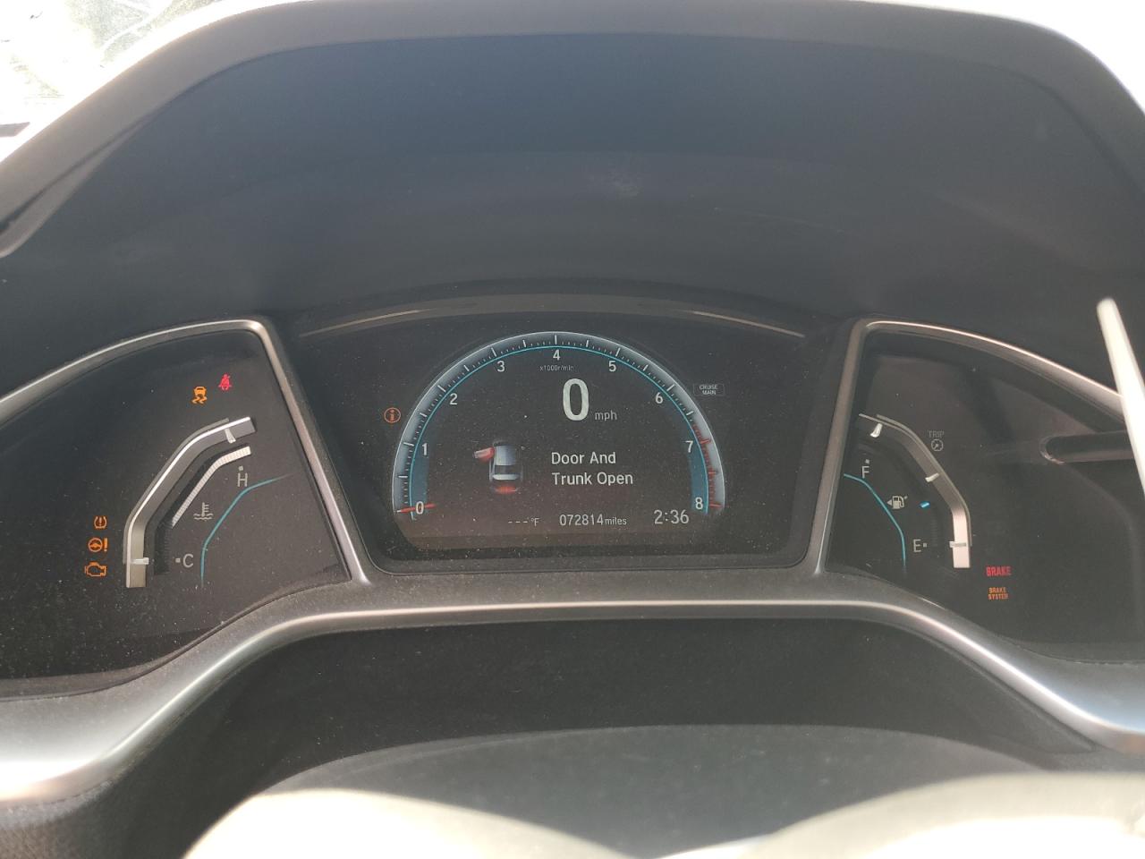 2016 Honda Civic VIN 2HGFC2F7XGH524927 Copart auction photo, rear end / front end damage thumbnail 9