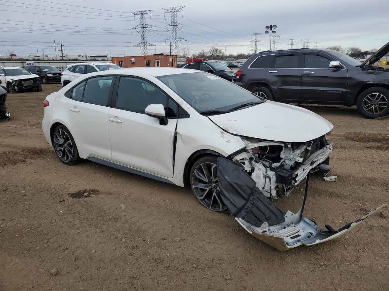 2021 Toyota Corolla VIN 5YFS4MCE6MP060663 Copart auction photo, front end / side damage thumbnail 4