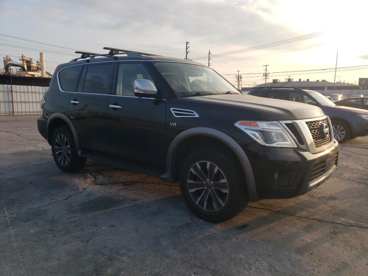 2020 Nissan Armada VIN JN8AY2NC8LX519485 Copart auction photo, burn damage thumbnail 4