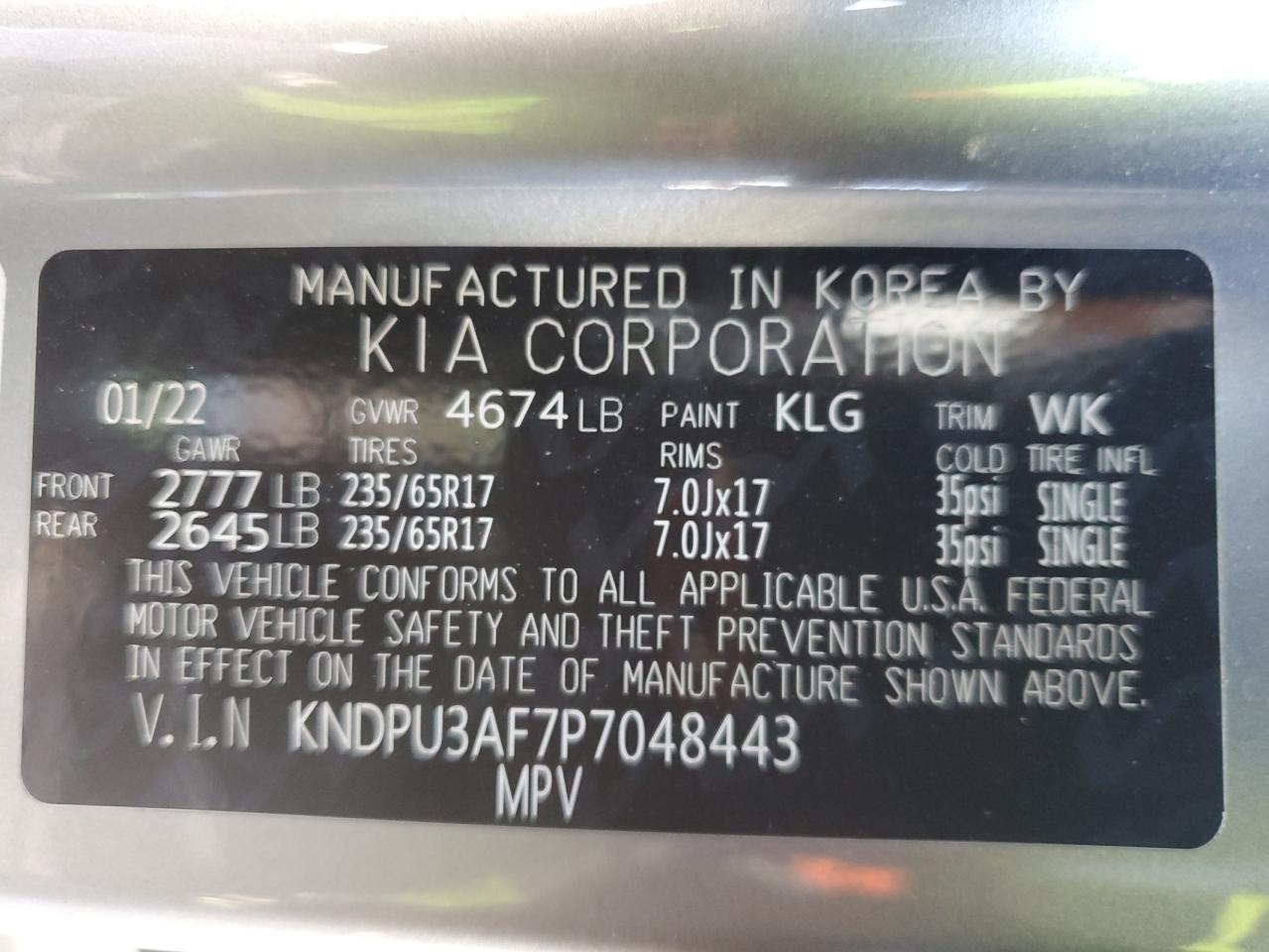 2023 KIA Sportage VIN KNDPU3AF7P7048443 Copart auction photo, all over damage thumbnail 14