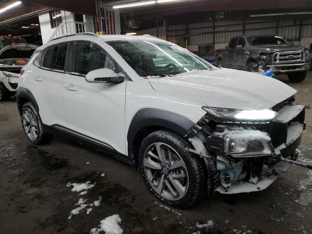 2021 Hyundai Kona VIN KM8K5CA58MU749306 Copart auction photo, front end damage thumbnail 4