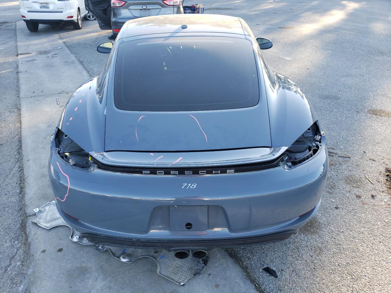 2018 Porsche Cayman VIN WP0AA2A86JK261219 Copart auction photo, front end / side damage thumbnail 6