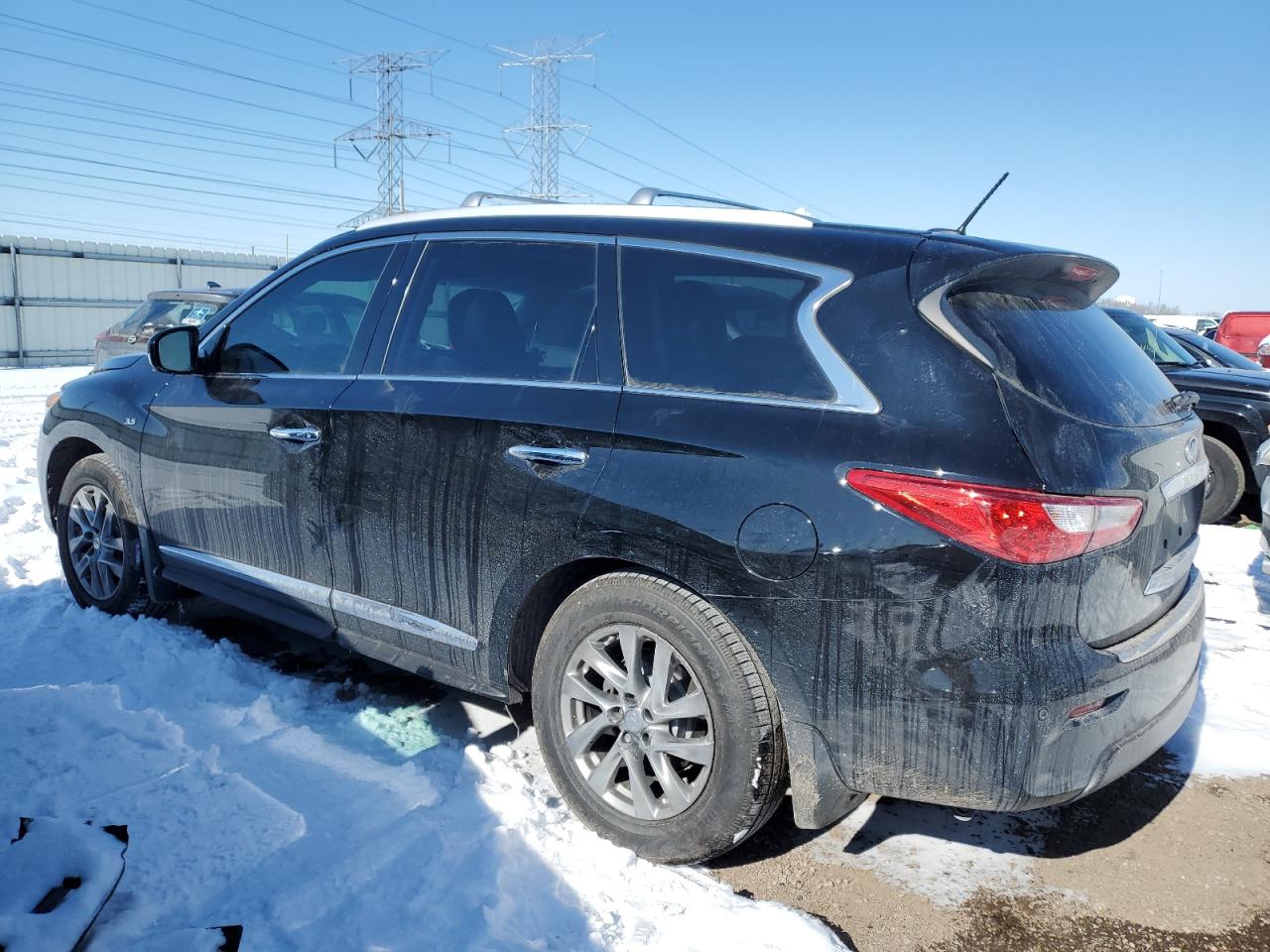 2015 Infiniti QX60 VIN 5N1AL0MM9FC552141 Copart auction photo, rear end / side damage thumbnail 2