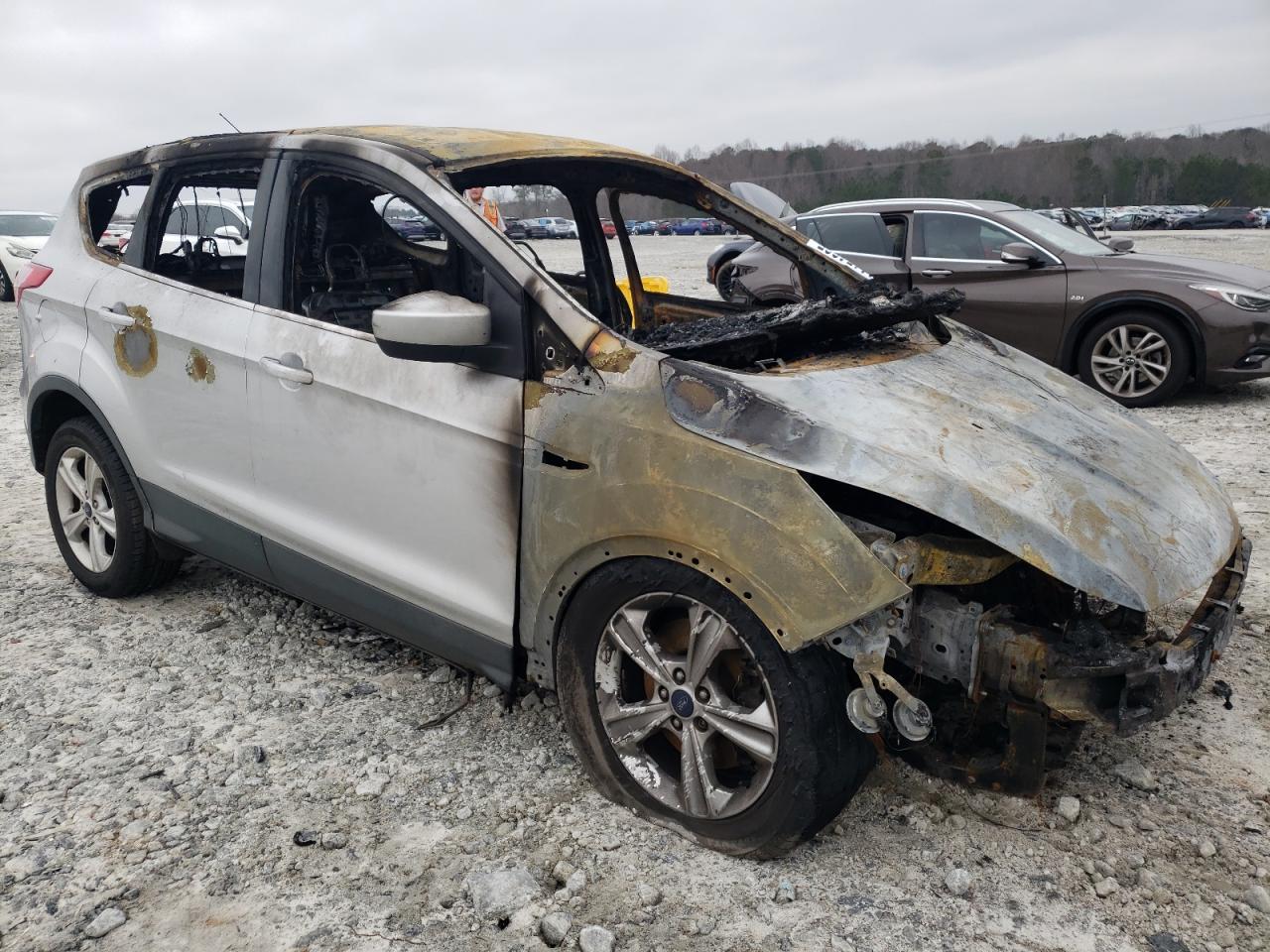 2014 Ford Escape VIN 1FMCU9GX3EUC60624 Copart auction photo, burn damage thumbnail 4