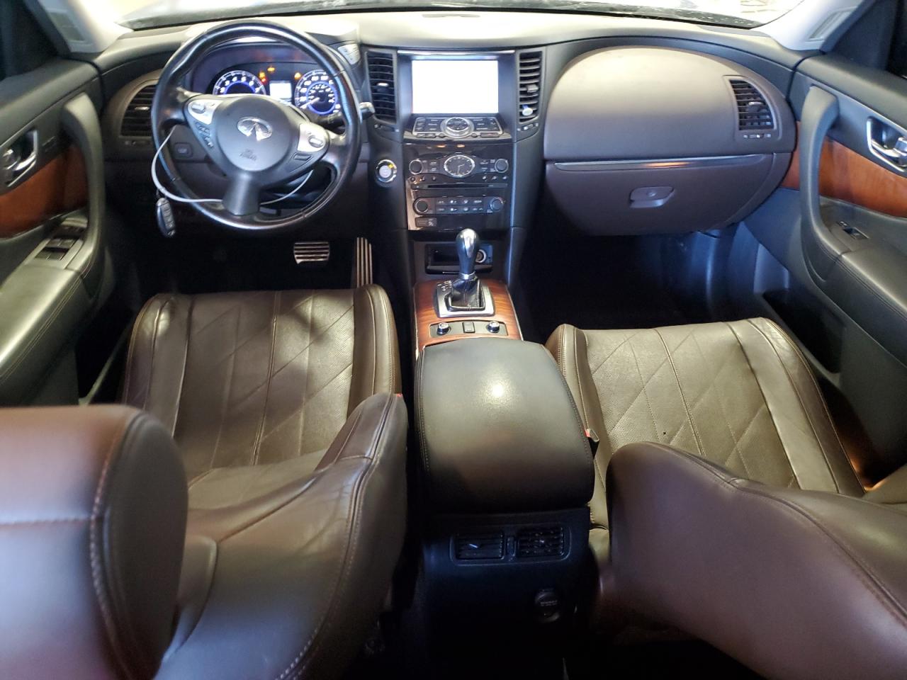 2015 Infiniti QX70 VIN JN8CS1MW5FM481221 Copart auction photo, front end damage thumbnail 8