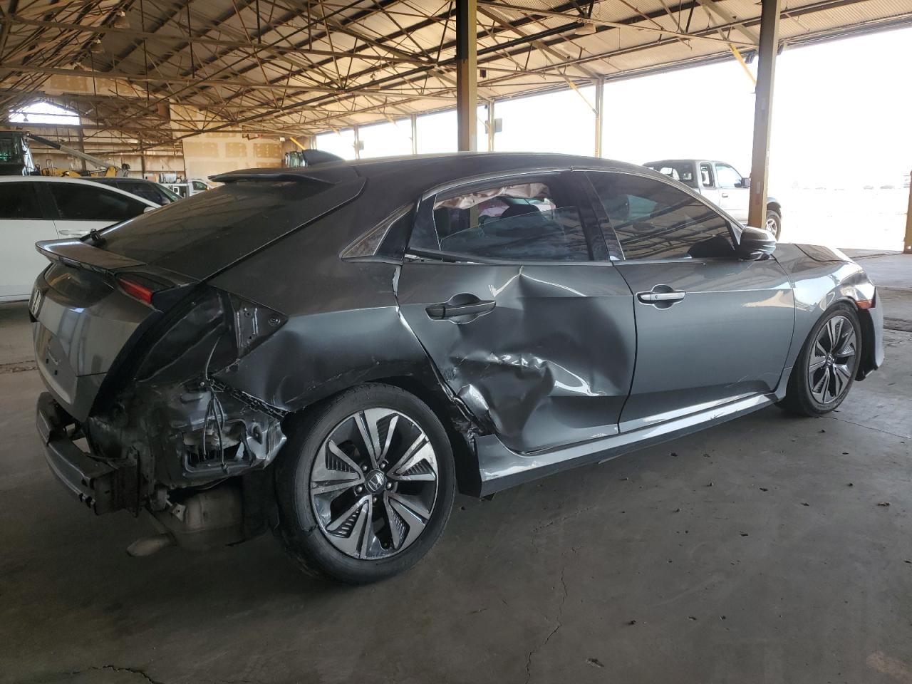 2017 Honda Civic VIN SHHFK7H53HU214666 Copart auction photo, side / rear end damage thumbnail 3
