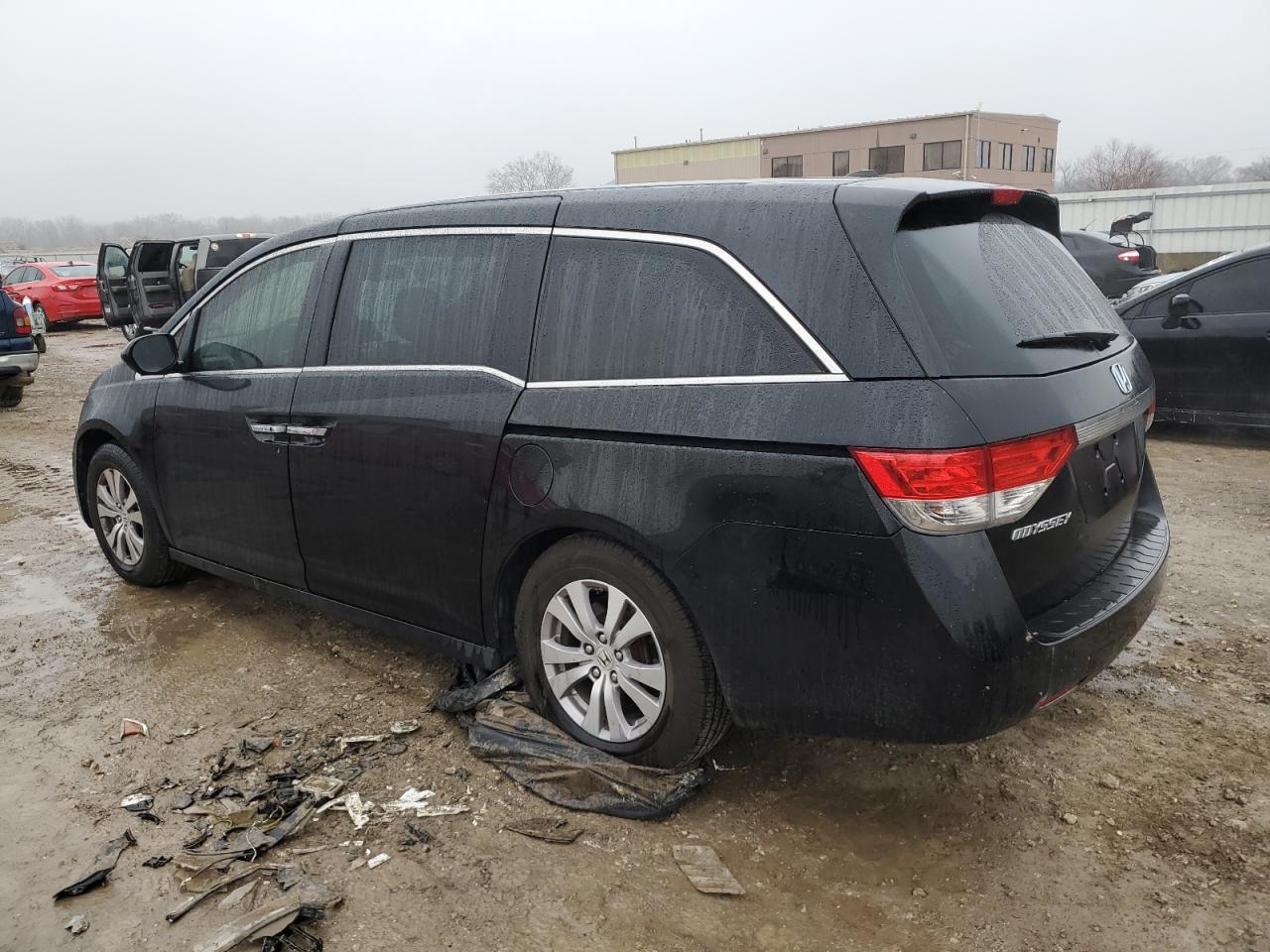 2014 Honda Odyssey VIN 5FNRL5H65EB026445 Copart auction photo, vandalism damage thumbnail 2