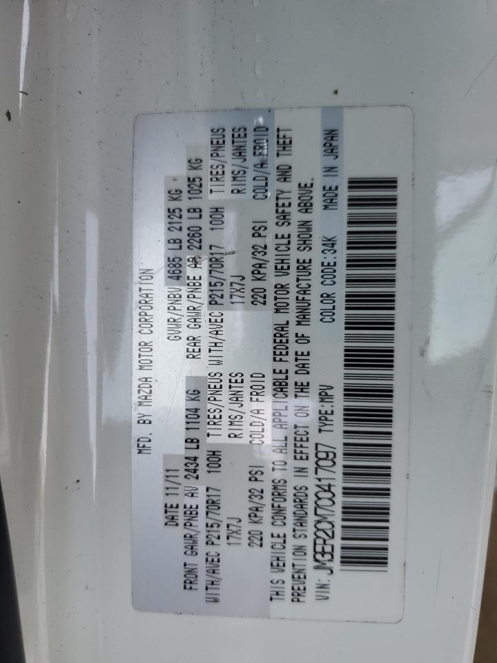 2012 Mazda CX-7 VIN JM3ER2CM7C0417097 Copart auction photo, side / minor dent/scratches damage thumbnail 13