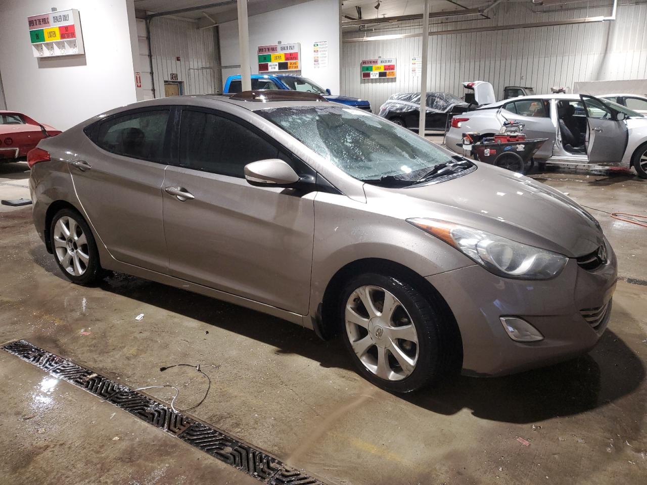 2013 Hyundai Elantra VIN 5NPDH4AE0DH167320 Copart auction photo, side damage thumbnail 4
