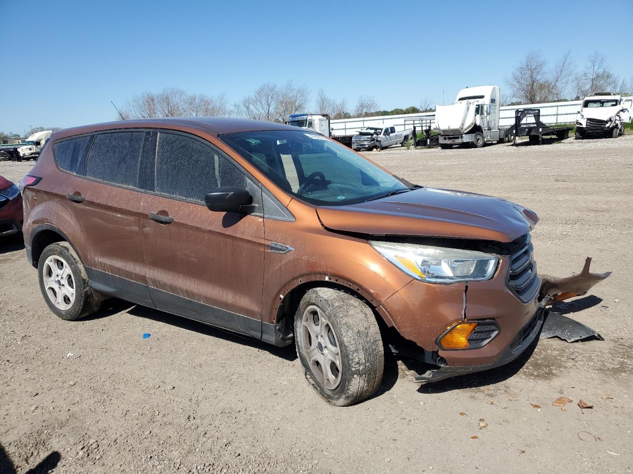 2017 Ford Escape VIN 1FMCU0F71HUB66291 Copart auction photo, front end / undercarriage damage thumbnail 4
