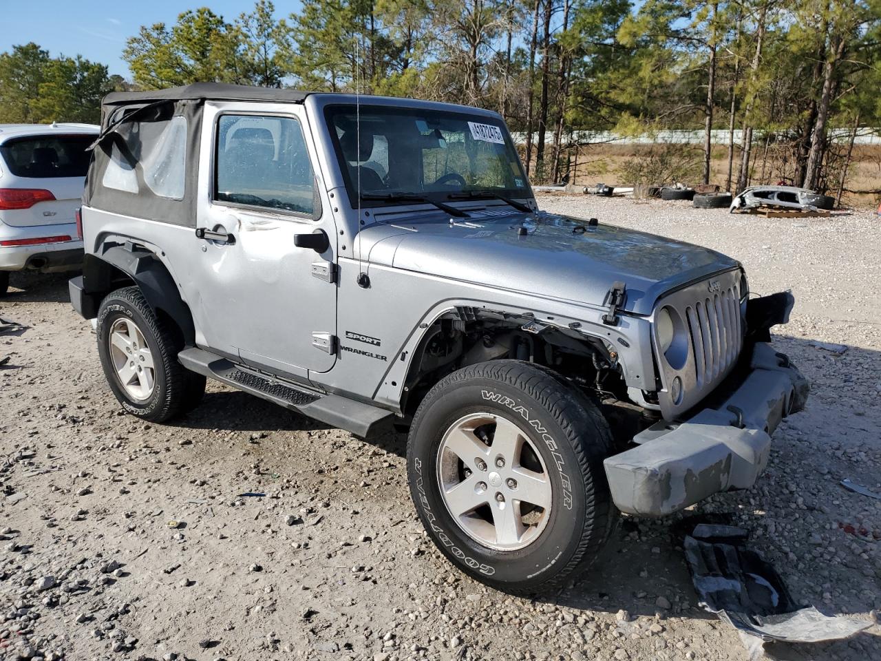 2014 Jeep Wrangler VIN 1C4AJWAG0EL289998 Copart auction photo, front end / side damage thumbnail 4