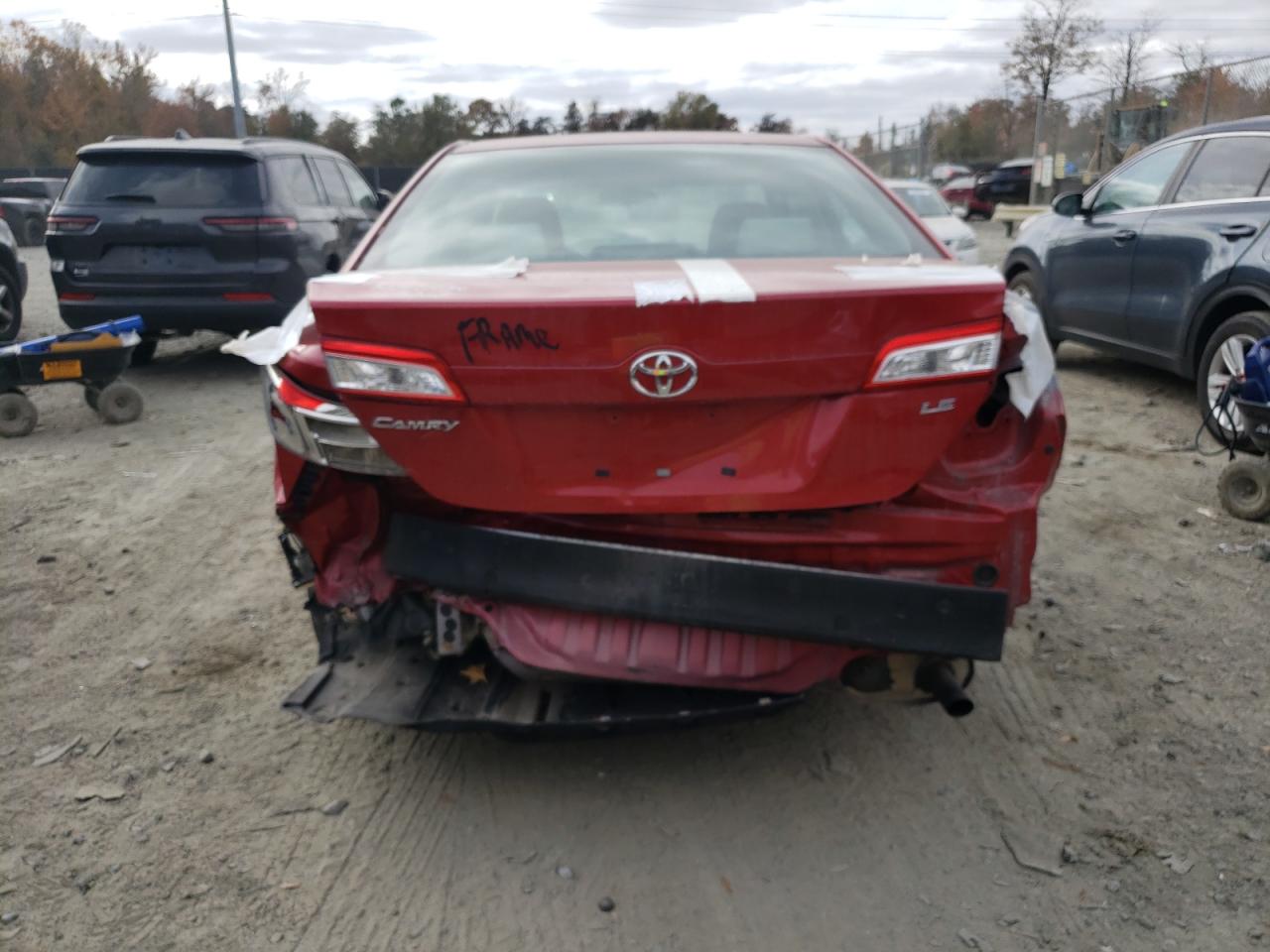 2012 Toyota Camry VIN 4T1BF1FK1CU587954 Copart auction photo, rear end / front end damage thumbnail 6