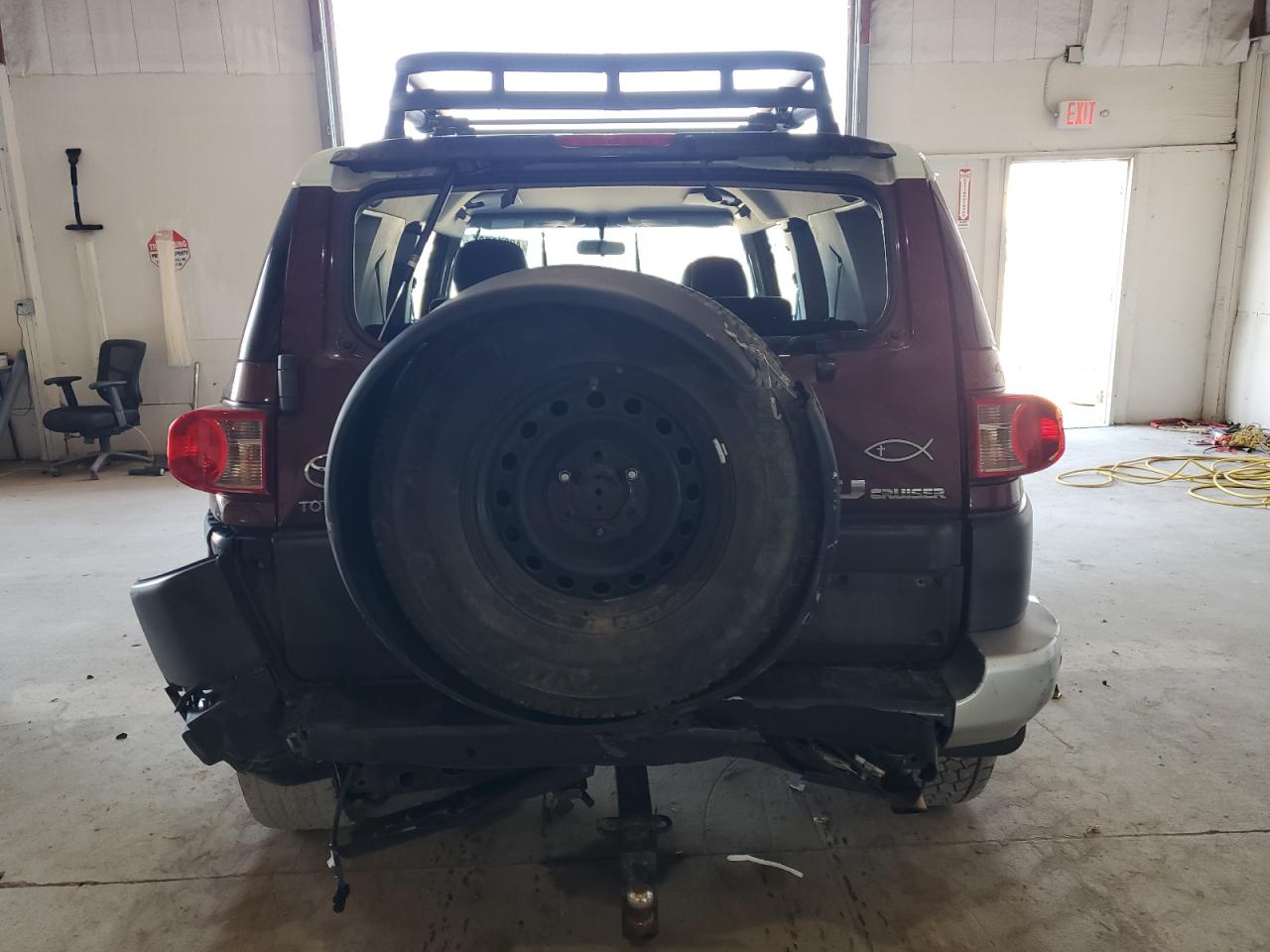 2008 Toyota FJ Cruiser VIN JTEBU11F58K002294 Copart auction photo, front end / rear end damage thumbnail 6