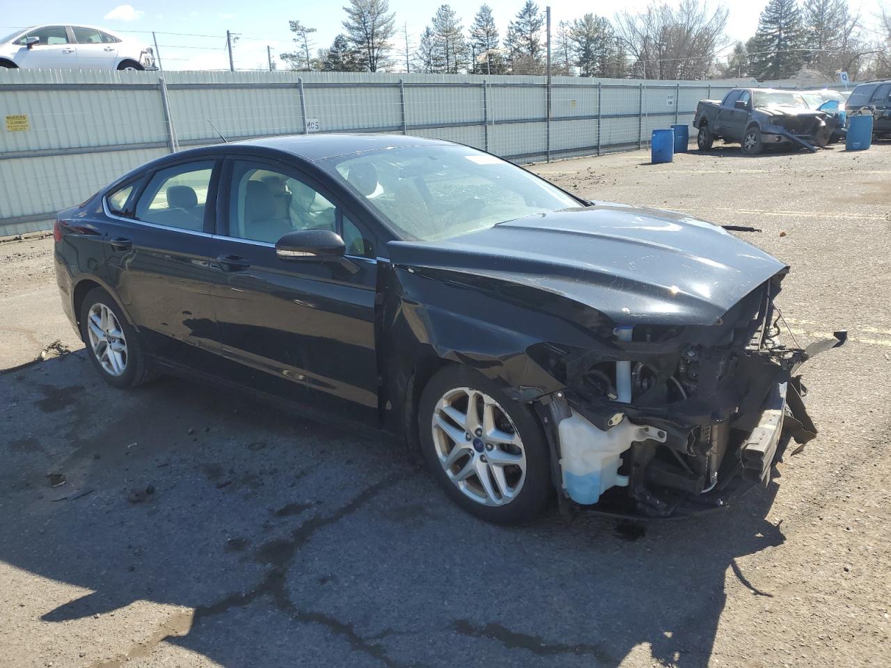 2016 Ford Fusion VIN 3FA6P0H70GR258204 Copart auction photo, front end / side damage thumbnail 4