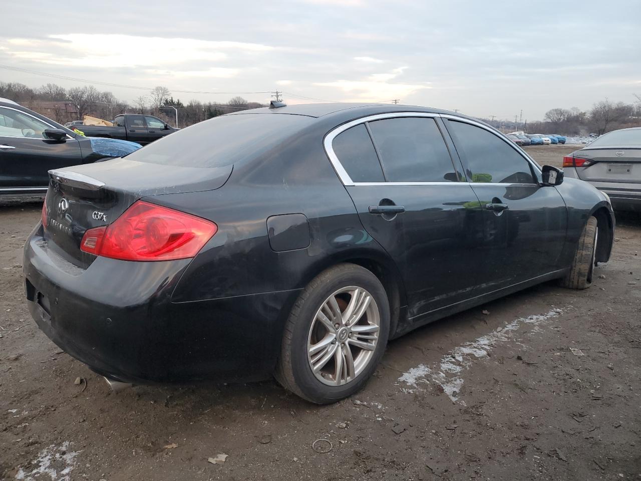2013 Infiniti G VIN JN1CV6AR4DM750811 Copart auction photo, all over damage thumbnail 3