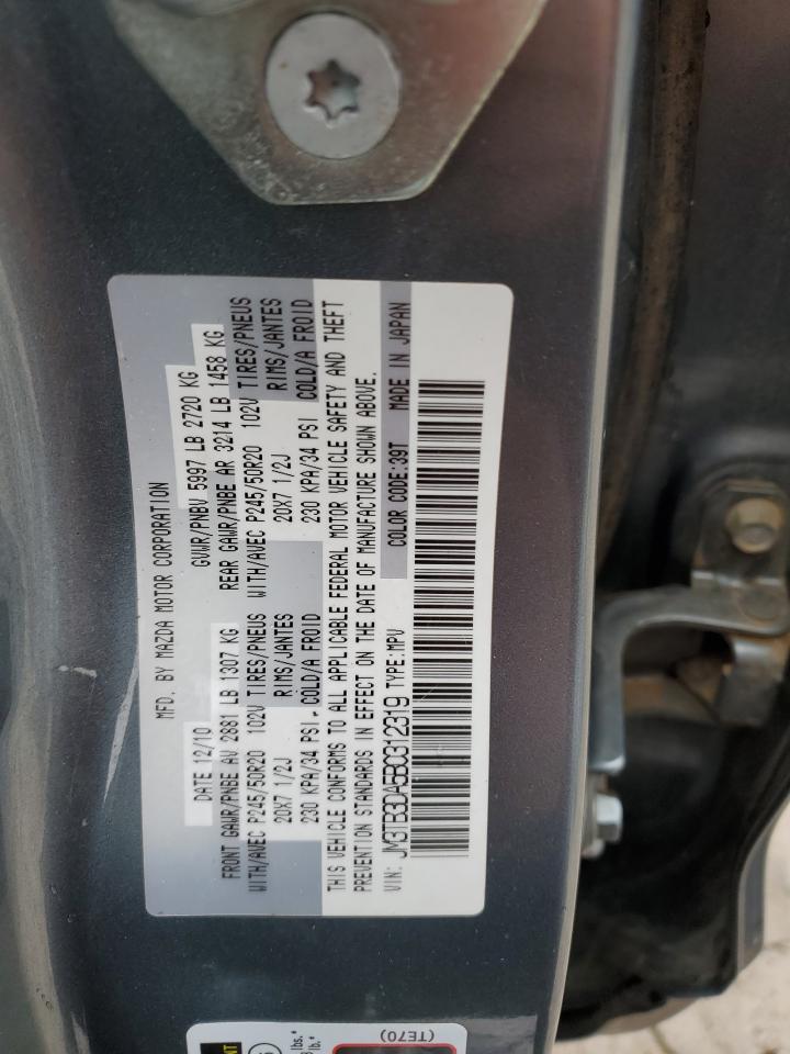 2011 Mazda CX-9 VIN JM3TB3DA5B0312319 Copart auction photo, front end damage thumbnail 13