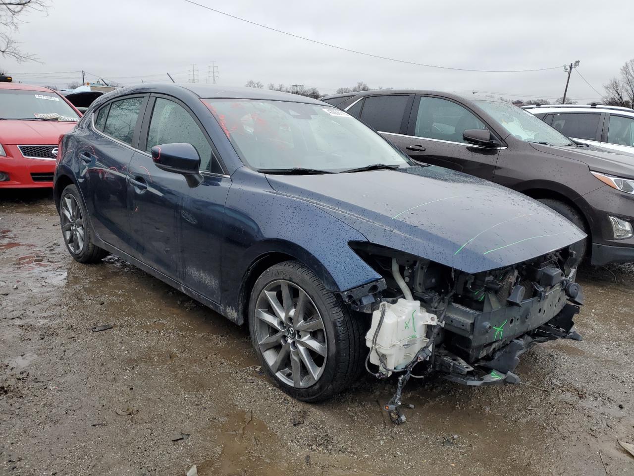 2018 Mazda 3 VIN 3MZBN1L30JM163572 Copart auction photo, front end damage thumbnail 4