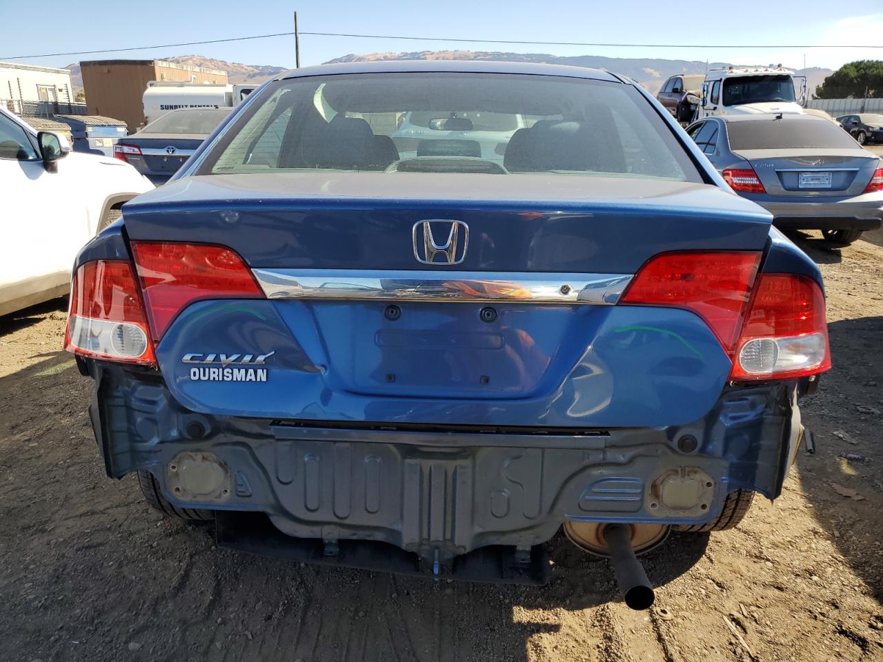 2010 Honda Civic VIN 2HGFA1F53AH318192 Copart auction photo, front end / rear end damage thumbnail 6
