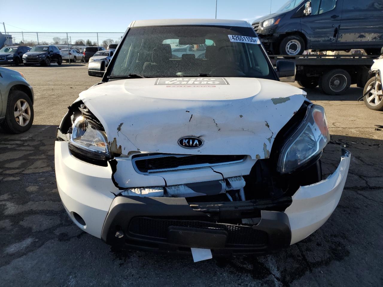 2011 KIA Soul VIN KNDJT2A17B7317993 Copart auction photo, front end damage thumbnail 5