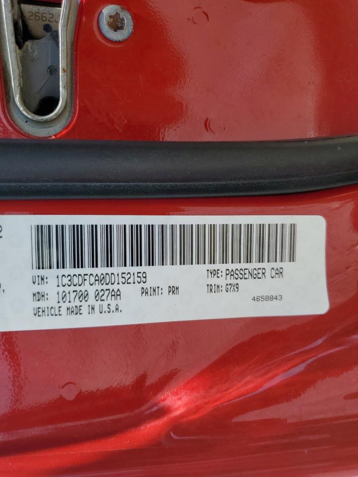 2013 Dodge Dart VIN 1C3CDFCA0DD152159 Copart auction photo, front end / undercarriage damage thumbnail 12