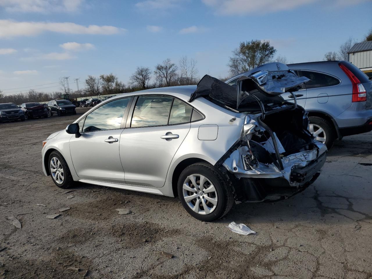 2020 Toyota Corolla VIN JTDEPRAE3LJ019284 Copart auction photo, rear end damage thumbnail 2