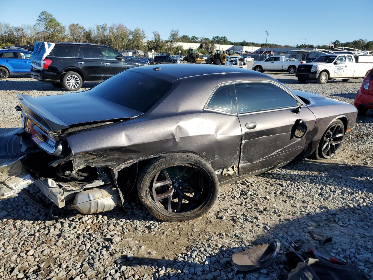2021 Dodge Challenger VIN 2C3CDZAG2MH573621 Copart auction photo, side / rear end damage thumbnail 3