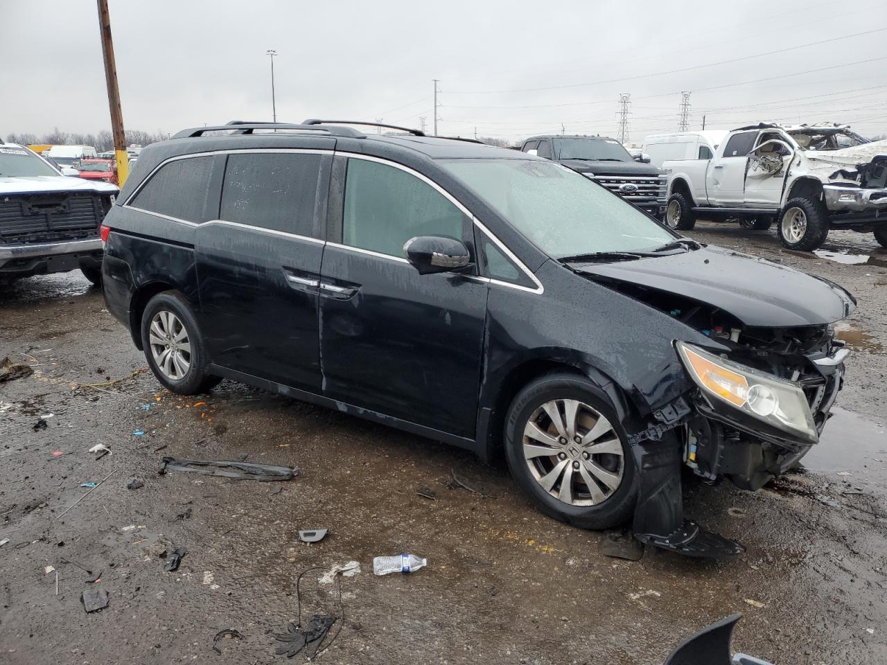 2014 Honda Odyssey VIN 5FNRL5H65EB078786 Copart auction photo, front end damage thumbnail 4