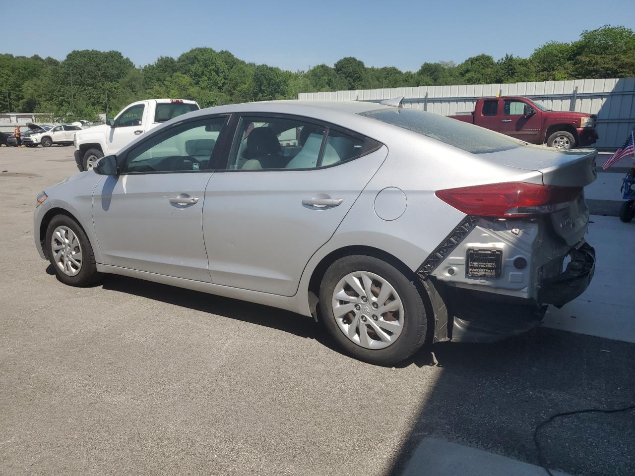 2017 Hyundai Elantra VIN 5NPD74LF3HH067839 Copart auction photo, rear end / side damage thumbnail 2
