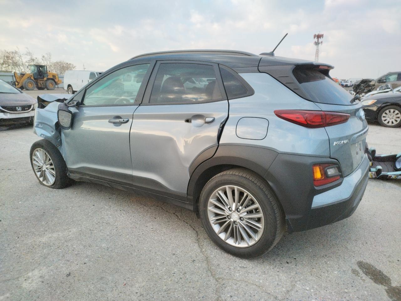 2019 Hyundai Kona VIN KM8K22AA0KU287241 Copart auction photo, front end / side damage thumbnail 2