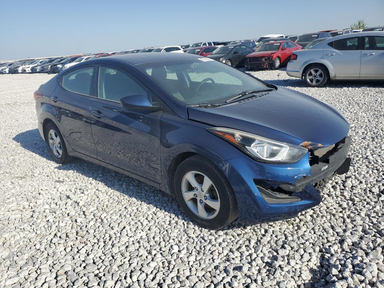 2015 Hyundai Elantra VIN 5NPDH4AE7FH640276 Copart auction photo, front end / hail damage thumbnail 4