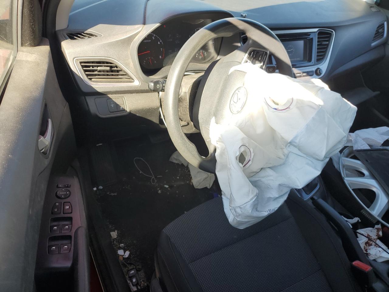 2018 Hyundai Accent VIN 3KPC24A37JE020326 Copart auction photo, side / front end damage thumbnail 8