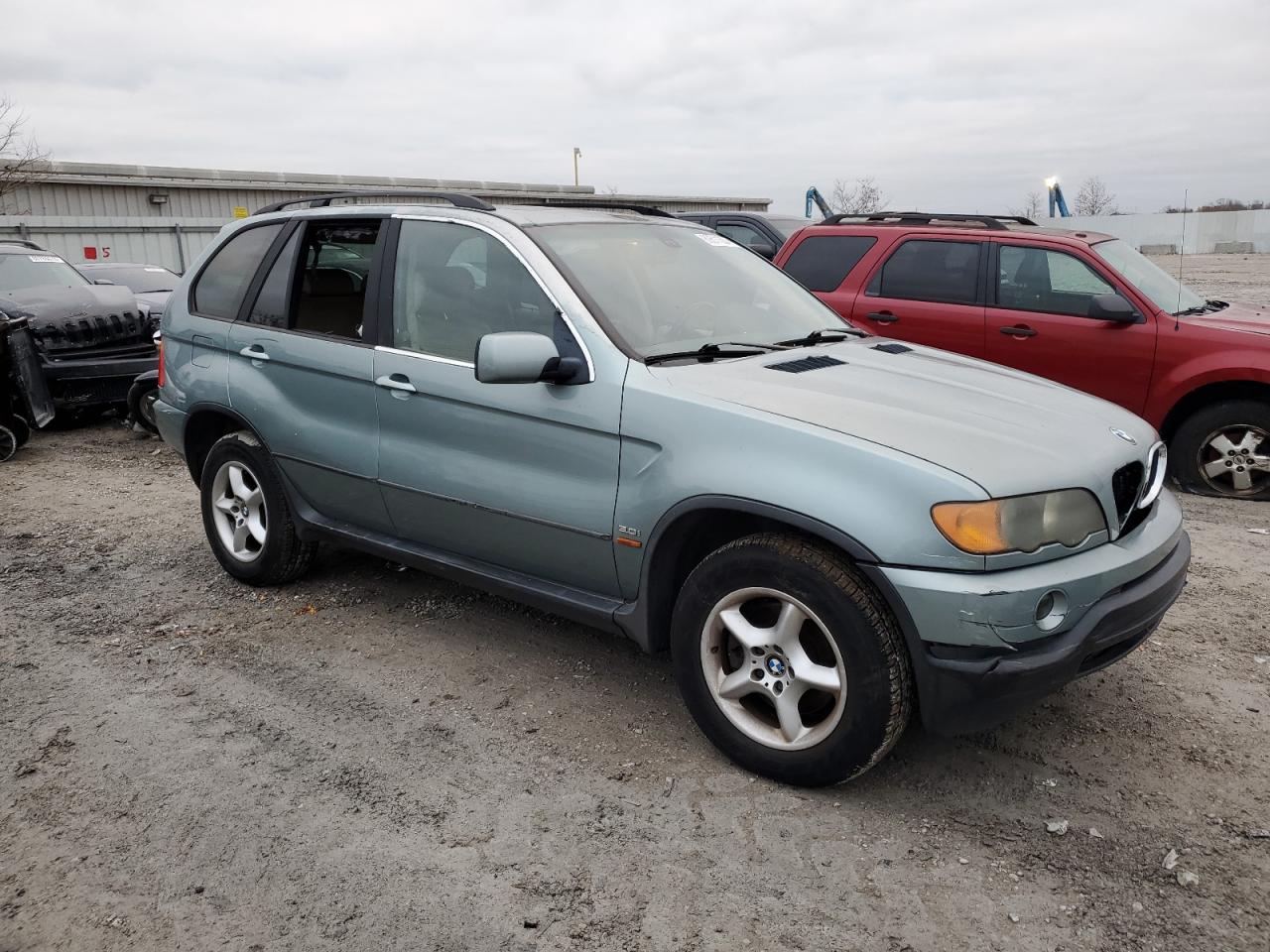 2002 BMW X5 VIN 5UXFA53572LP44156 Copart auction photo, frame damage / front end damage thumbnail 4