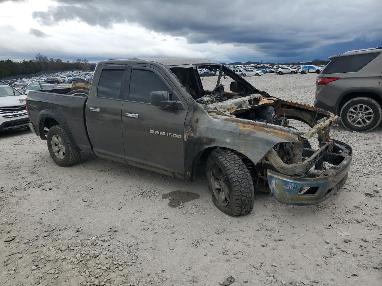 2012 Dodge RAM VIN 1C6RD7GT8CS168330 Copart auction photo, burn damage thumbnail 4
